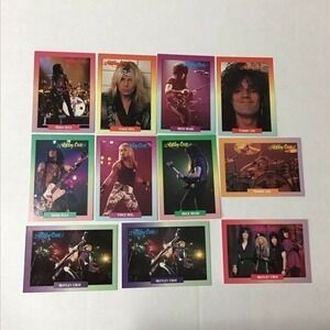Motley Crue 1991 Brockum Rockcards Lot‎ of 11